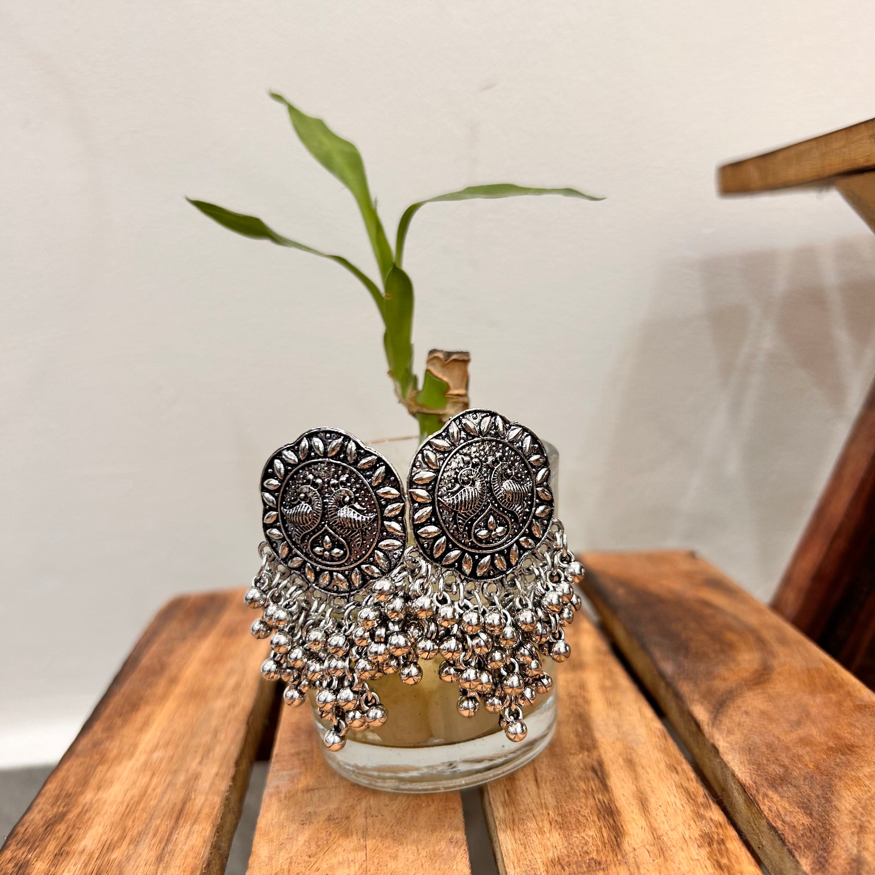 Peacock Chime Jhumkas