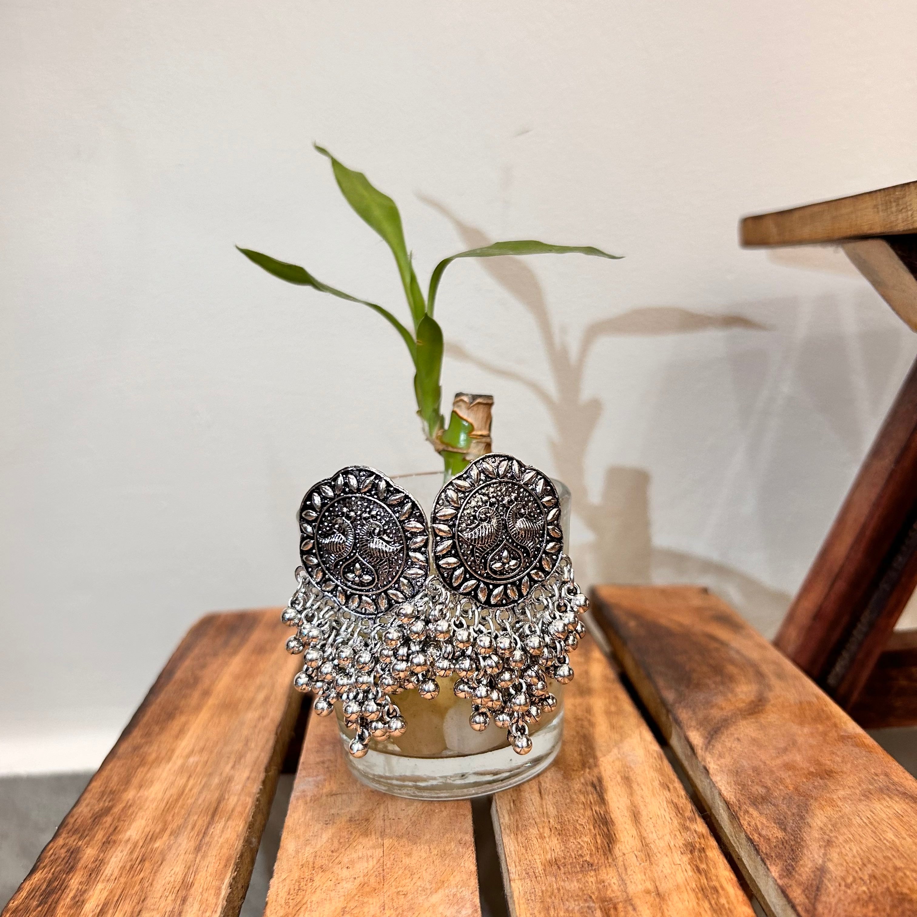 Peacock Chime Jhumkas