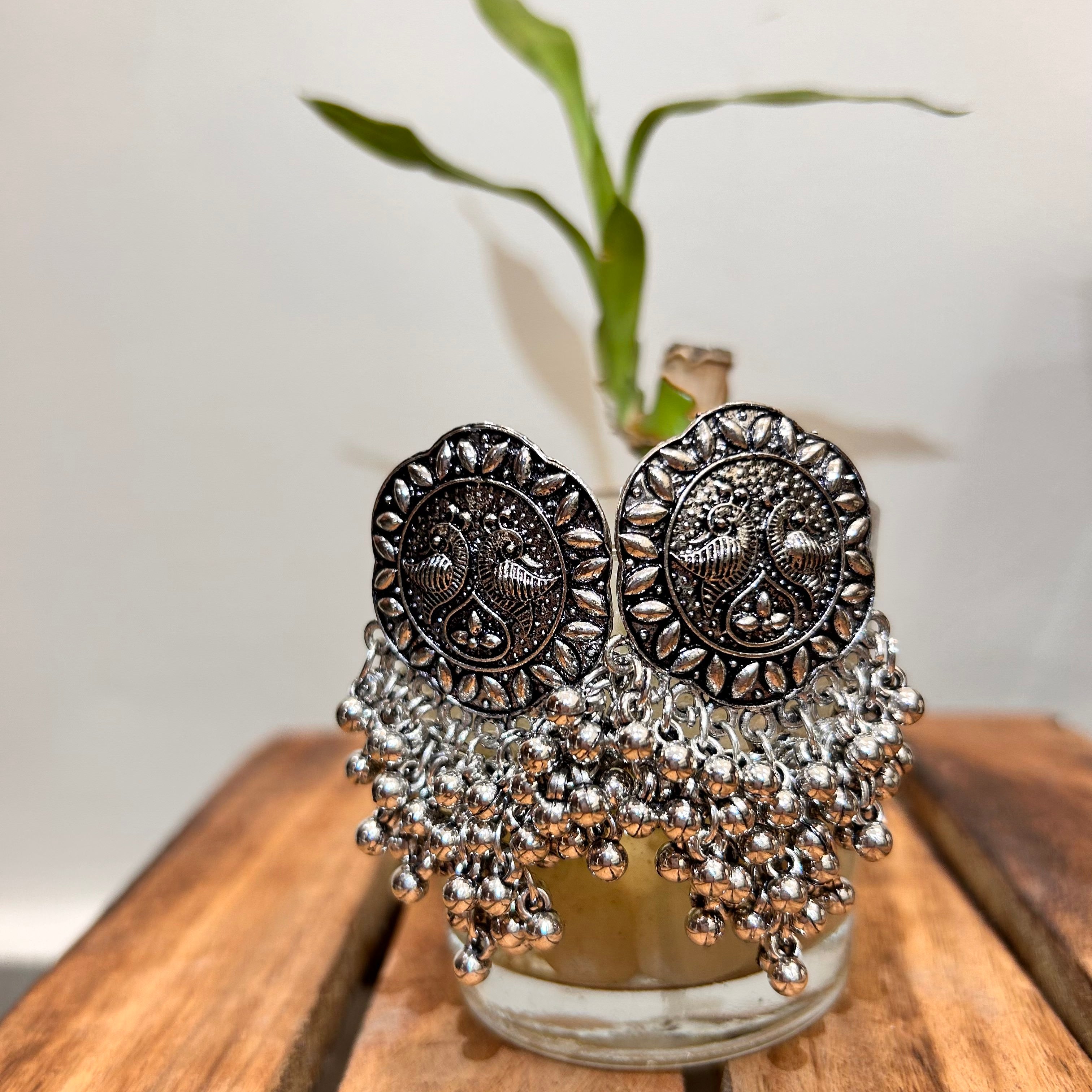 Peacock Chime Jhumkas
